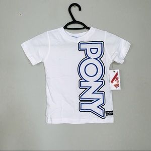 PONY • white Crewneck T-shirt